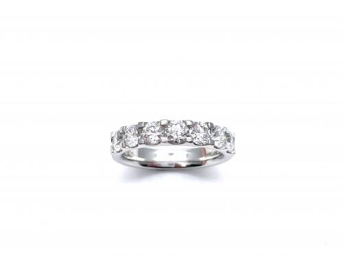 Platinum Diamond 7 Stone Eternity Ring 1.34ct