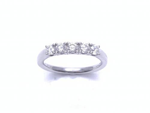 Platinum Diamond 5 Stone Ring 0.53ct