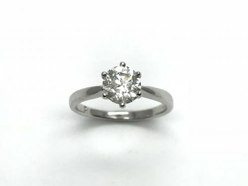 18ct White Gold Diamond Solitaire Ring 1.22ct