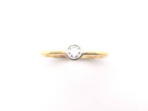 18ct Yellow Gold Diamond Solitaire Ring