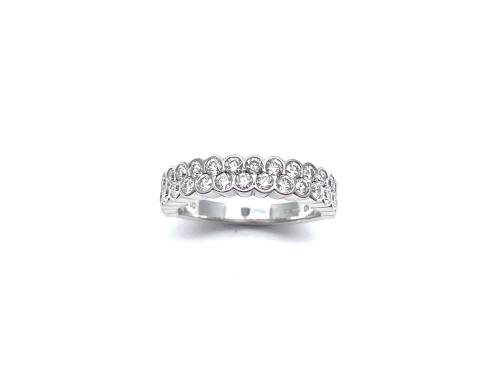 18ct White Gold Diamond Half Eternity Ring