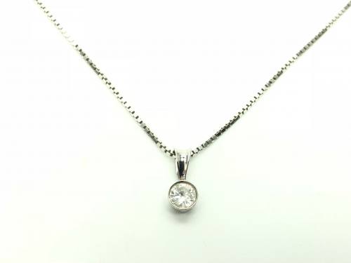 9ct Diamond Solitaire and Chain