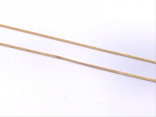 18ct Yellow Gold Curb Chain 16 Inch