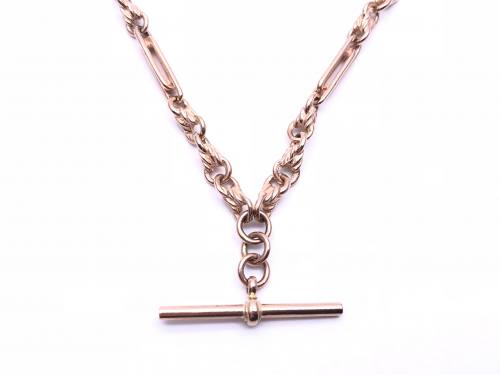 9ct Rose Gold Fancy Albert Style Chain