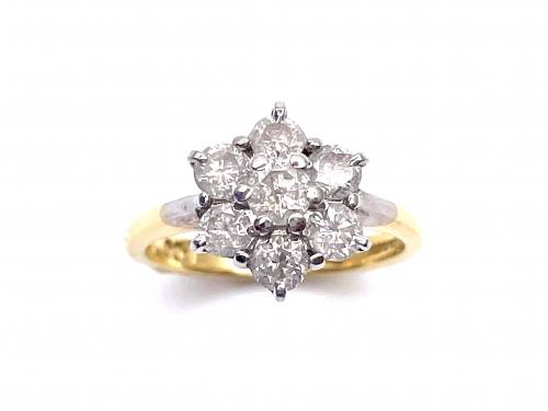 18ct Yellow Gold Diamond Cluster Ring