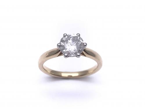 18ct Yellow Gold Diamond Solitaire Ring 1.64ct