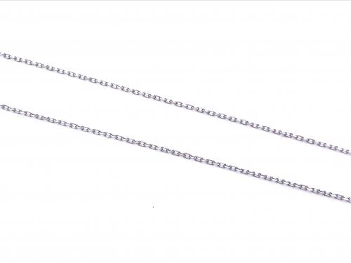 9ct White Gold Trace Chain 16 Inch