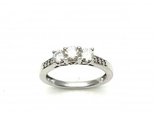 18ct White Gold Diamond 3 Stone Ring