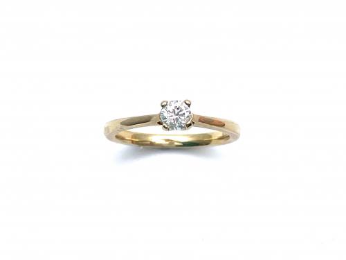 9ct Yellow Gold Diamond Solitaire Ring 0.30ct