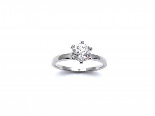 Platinum Diamond Solitaire Ring 1.10ct