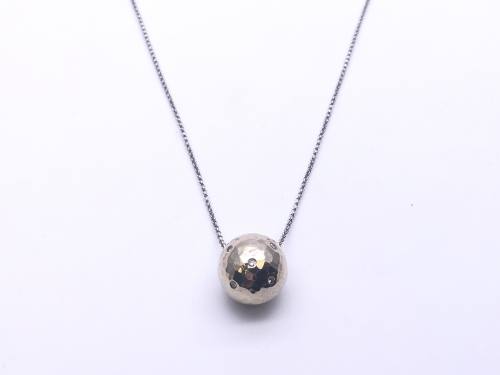 18ct Diamond Ball Pendant & Chain