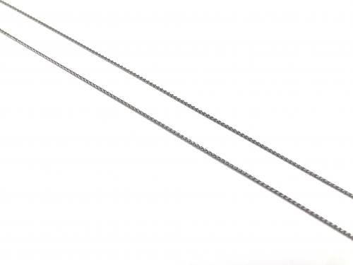 Silver Rhodium Chain 16 to 18 inch