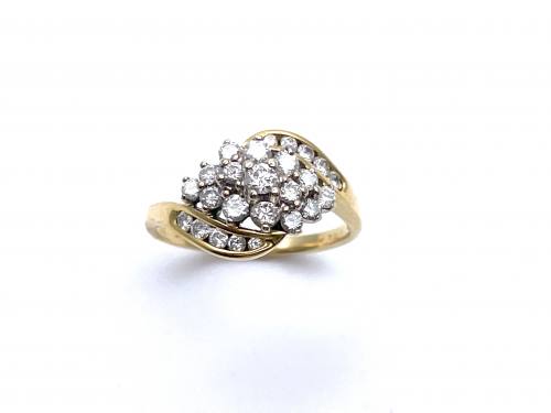 18ct Diamond Cluster Ring 0.70ct