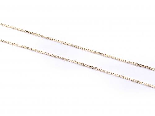 9ct Yellow Gold Rolo Chain 16-18inch