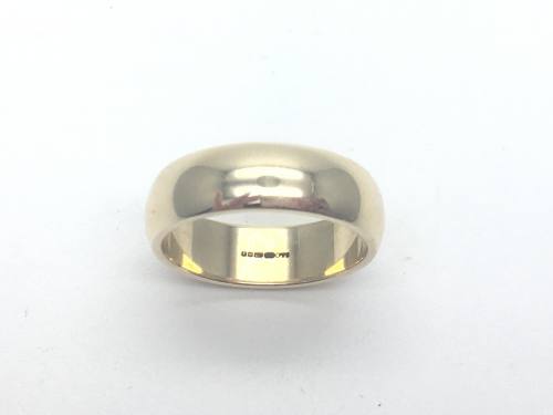 9ct Yellow Gold Wedding Ring 6mm