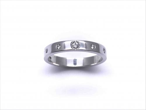 18ct White Gold Diamond Band