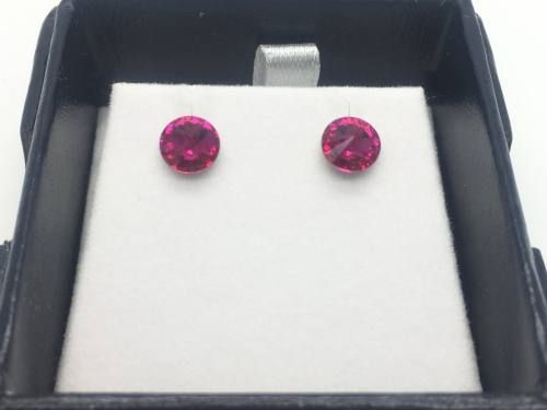Byzantium Fuchsia Pink Eclipse Stud Earrings