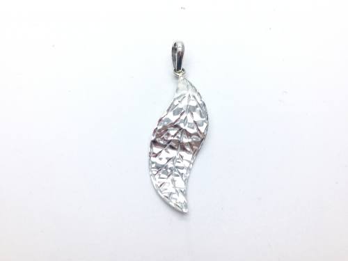 Silver Leaf Drop Pendant