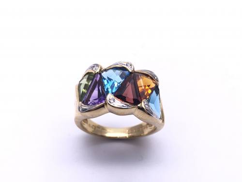 18ct Multistone & Diamond Ring