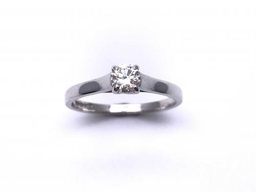 18ct White Gold Diamond Solitaire Ring