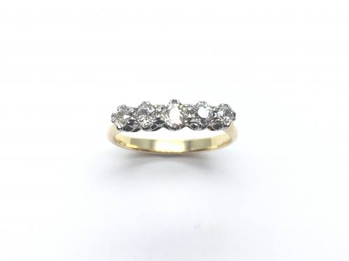 A Vintage Diamond 5 Stone Ring
