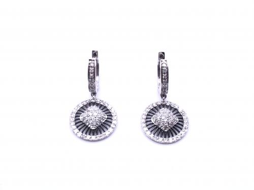 9ct White Gold Drop Earrings 0.61ct