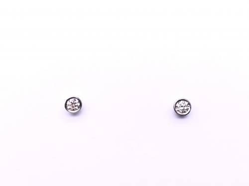 Platinum Diamond Stud Earrings 0.20ct