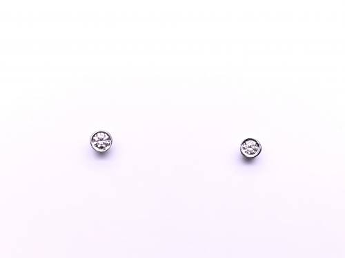 Platinum Diamond Stud Earrings 0.13ct