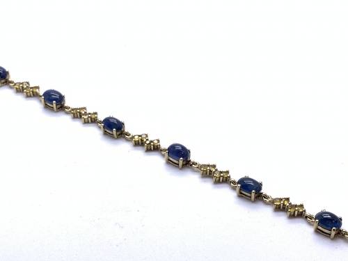 9ct Blue & Yellow Sapphire Bracelet