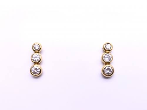 18ct Diamond Trilogy Earrings 1.00ct