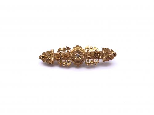 Diamond Bar Brooch