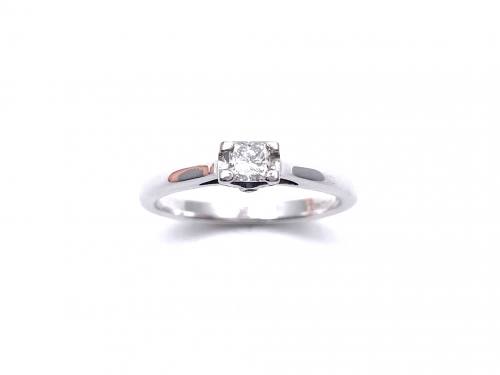 18ct White Gold Diamond Solitaire Ring