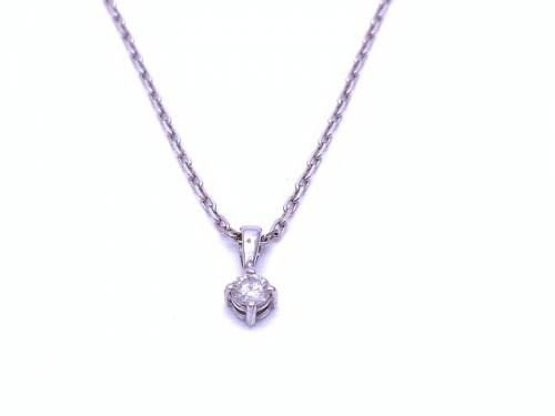 18ct White Gold Diamond Pendant/Chain