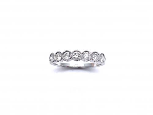 18ct White Gold Diamond 7 Stone Ring