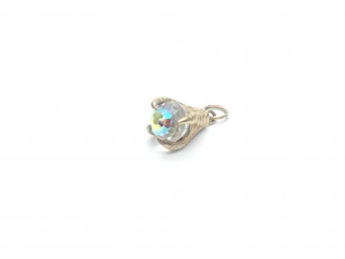 9ct Yellow Gold CZ Claw Charm