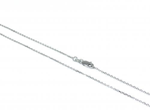 9ct White Gold Trace Chain 18 Inches