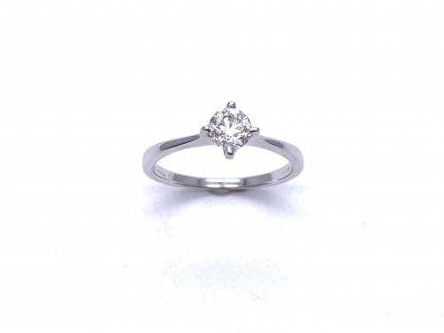 9ct White Gold Diamond Solitaire 0.40ct