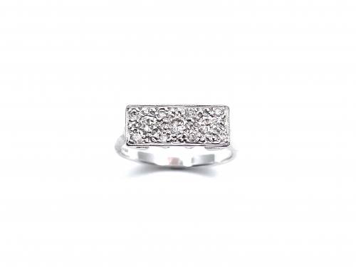 18ct White Gold Diamond Pave Ring