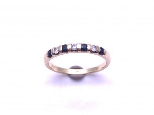 9ct Sapphire and Diamond Eternity Ring