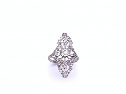 An Art Deco Marquise Diamond Ring
