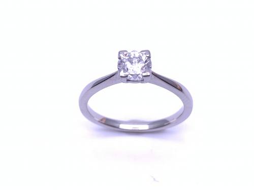 Platinum Diamond Solitaire Ring 0.71ct GIA Cert
