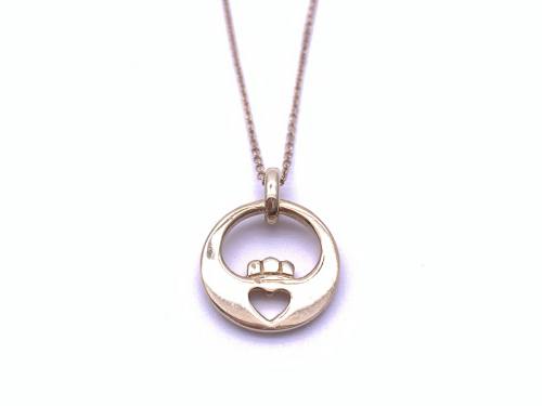 9ct Claddagh Pendant and Chain
