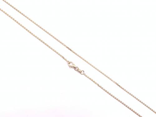 9ct Yellow Gold Trace Chain 18 inch