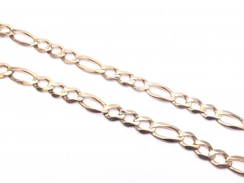 9ct Yellow Gold Figaro Necklet 26 inch