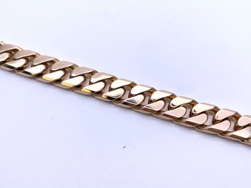 9ct Yellow Gold Curb Bracelet 8 3/4 Inch
