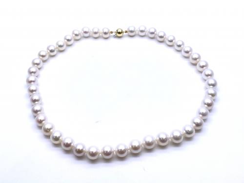 9ct Freshwater Cultured Pearl Necklet 10mm 17 Inch