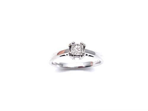 18ct White Gold Diamond Solitaire Ring