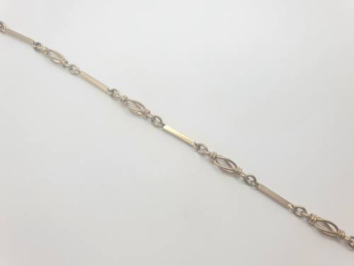 9ct Yellow Gold Fancy Anklet 10 Inch
