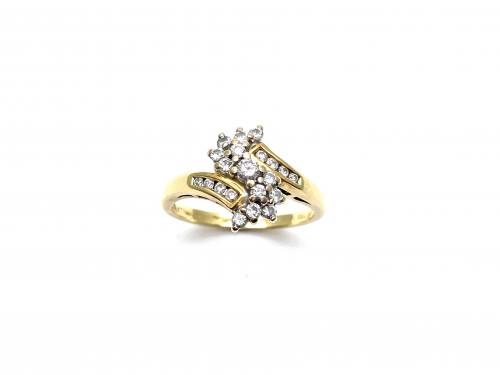 18ct Yellow Gold Diamond Cluster Ring