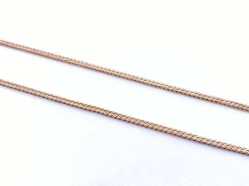 9ct Rose Gold Franco Chain 16 Inch
